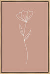 Minimalist Flower Pink Gallery Wrap