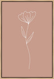 Minimalist Flower Pink Gallery Wrap