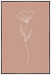 Minimalist Flower Pink Gallery Wrap