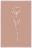 Minimalist Flower Pink Gallery Wrap