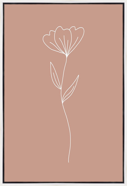 Minimalist Flower Pink Gallery Wrap