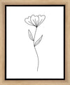 Minimalist Flower White Gallery Wrap