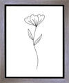 Minimalist Flower White Gallery Wrap