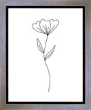 Minimalist Flower White Gallery Wrap