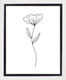 Minimalist Flower White Gallery Wrap