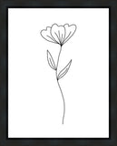 Minimalist Flower White Gallery Wrap