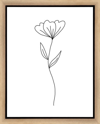 Minimalist Flower White Gallery Wrap