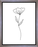 Minimalist Flower White Gallery Wrap