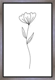 Minimalist Flower White Gallery Wrap