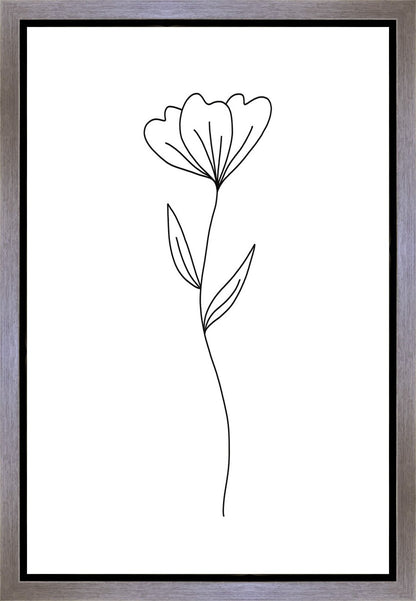 Minimalist Flower White Gallery Wrap