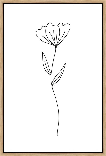 Minimalist Flower White Gallery Wrap