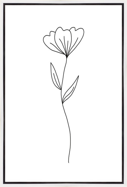 Minimalist Flower White Gallery Wrap