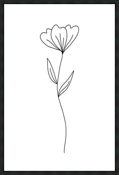 Minimalist Flower White Gallery Wrap