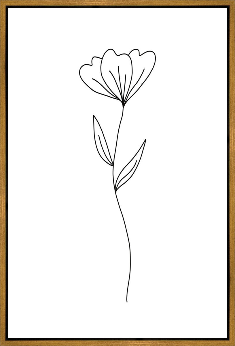 Minimalist Flower White Gallery Wrap