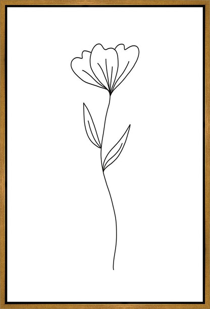 Minimalist Flower White Gallery Wrap