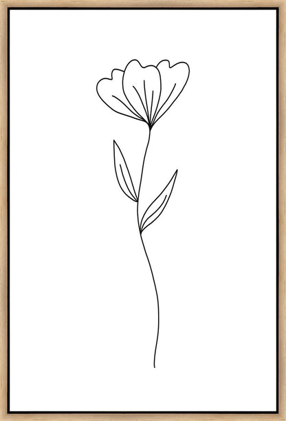 Minimalist Flower White Gallery Wrap