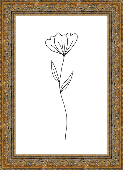 Minimalist Flower White