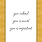 You is Kind