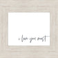 I Love You Most