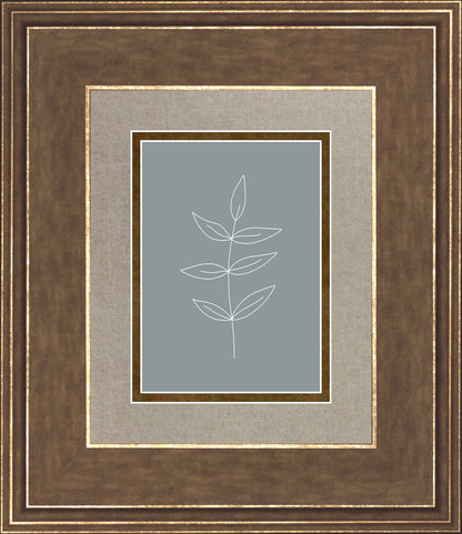 Minimalist Leaves Blue