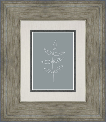 Minimalist Leaves Blue