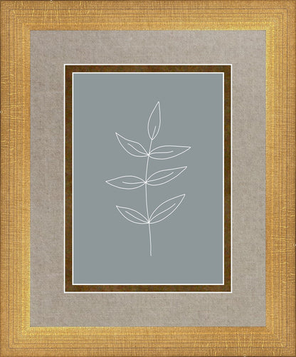 Minimalist Leaves Blue