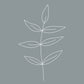 Minimalist Leaves Blue
