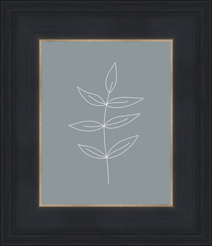 Minimalist Leaves Blue