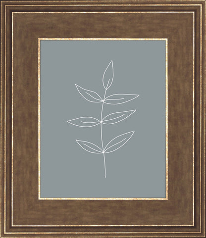 Minimalist Leaves Blue