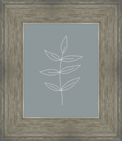 Minimalist Leaves Blue