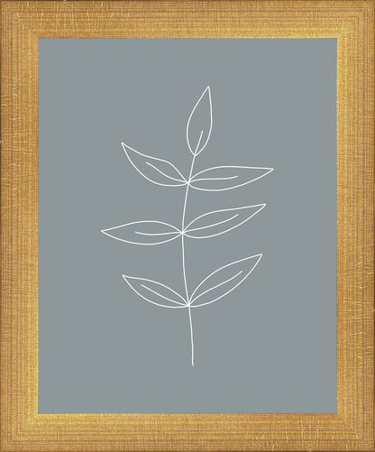 Minimalist Leaves Blue