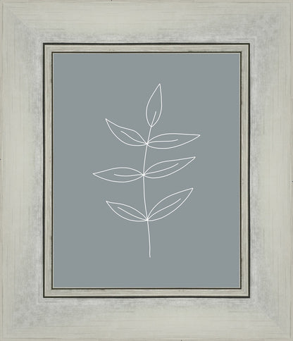 Minimalist Leaves Blue