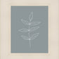 Minimalist Leaves Blue