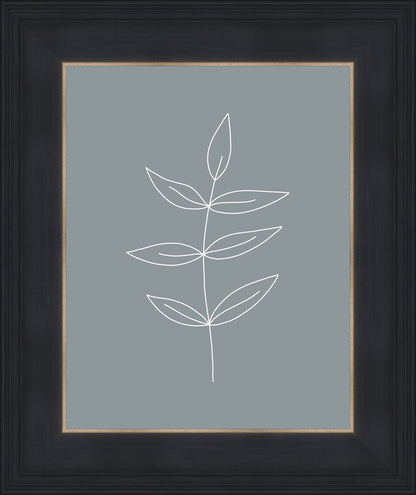 Minimalist Leaves Blue