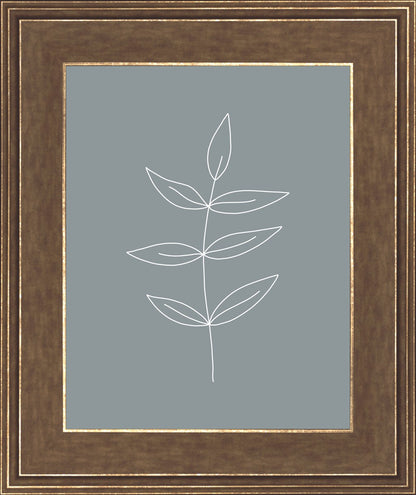 Minimalist Leaves Blue