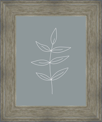 Minimalist Leaves Blue