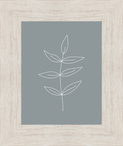 Minimalist Leaves Blue