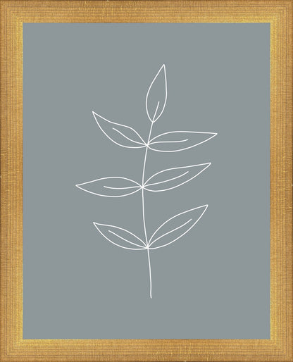 Minimalist Leaves Blue