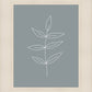 Minimalist Leaves Blue