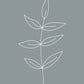 Minimalist Leaves Blue