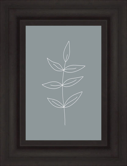 Minimalist Leaves Blue