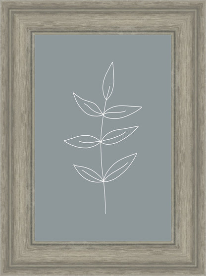Minimalist Leaves Blue