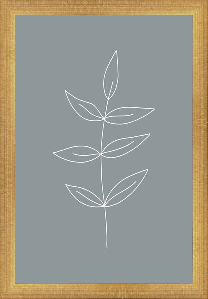 Minimalist Leaves Blue