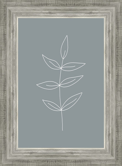 Minimalist Leaves Blue