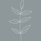 Minimalist Leaves Blue