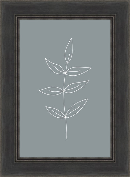 Minimalist Leaves Blue