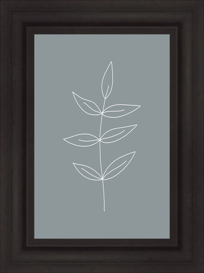 Minimalist Leaves Blue