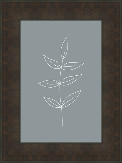 Minimalist Leaves Blue