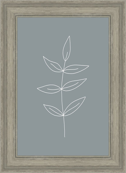 Minimalist Leaves Blue