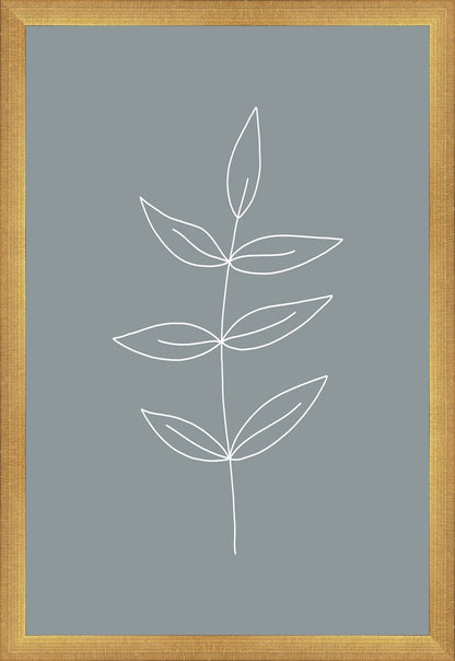 Minimalist Leaves Blue